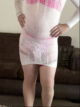 Blonde t-girl chick was banged
