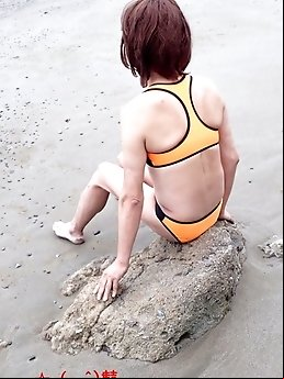 Japanese crossdresser in swimsuit number 3.